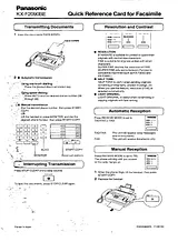 Panasonic KXF2090BE Guide D’Installation Rapide