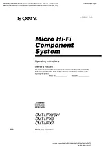 Sony CMT-HPX7 Manual