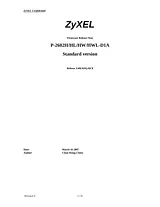 ZyXEL P-2602HW Release Note