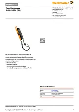Weidmueller Weidmüller DIGI CHECK PRO Voltage Tester 9918870000 Data Sheet