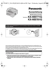 Panasonic KXMB778 Quick Setup Guide