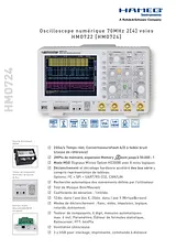Hameg HMO 724 4-channel oscilloscope, Digital Storage oscilloscope, 21-0724-0000 Data Sheet