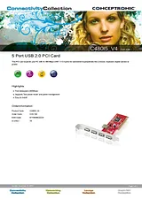 Conceptronic 5 Port USB 2.0 PCI Card C05-136 Fascicule
