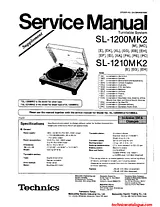 Technics SL-1210MK2 Manuale Di Servizio