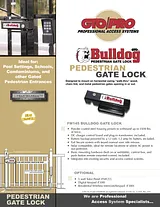 GTO bulldog pedestrian gate lock Справочник Пользователя
