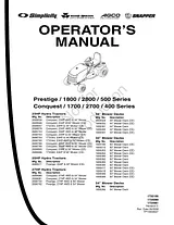 Snapper Prestige 2800 Series Benutzerhandbuch