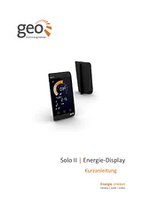 Geo Solo II Display Pack LED GEO Solo II Display Pack Energy Cost Monitor LCD 50 Hz PCK-S2-008 Manual De Usuario