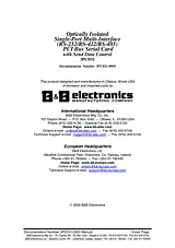 B&B Electronics RS-422 Справочник Пользователя
