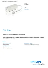 Philips DSL line filter SDJ6086H SDJ6086H/37 Merkblatt