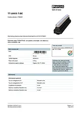 Phoenix Contact Surge protection base element TT-UKK5-T-BE 2788401 2788401 Data Sheet