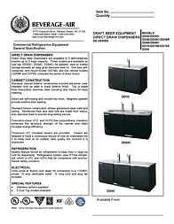 Beverage-Air Club Top 2-Keg Beer Cooler - All Stainless Specification Sheet