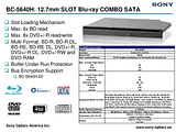 Sony Optiarc BC-5640H BC-5640H-03 Leaflet