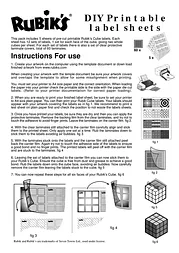 Rubik's CUBE Leaflet