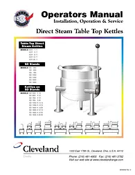 Cleveland Range SD-1800 Manual De Usuario