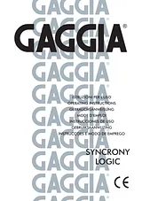 Gaggia Syncrony Справочник Пользователя