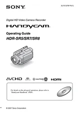 Sony HDR-SR8 Manual