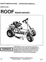 Maxim Riding Mower Manual Do Utilizador