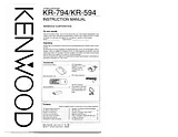 Kenwood kr-594 Guia Do Utilizador