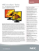 NEC LCD52V Specification Guide