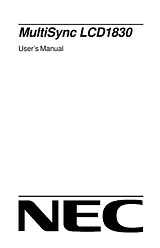 NEC LCD1830 Manual De Usuario