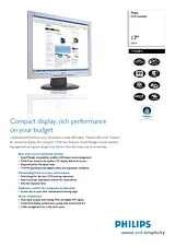 Philips 17" SXGA LCD, Silver 170S8FS/00 Dépliant