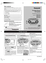 Panasonic RX-D15 Manual De Usuario