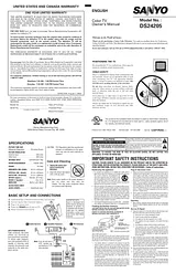 Sanyo ds24205 Manual De Instrucciónes