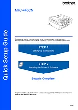 Brother MFC-440CN Guide D’Installation Rapide