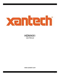 Xantech HDMI4X1 Manual Do Utilizador