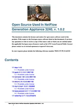 Cisco Cisco NetFlow Generation Appliance (NGA) 3240 Licensing Information