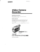 Sony CCD-TRV72 Manual