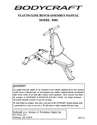 BodyCraft F603 Manual De Usuario