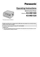 Panasonic KX-MB1520 Справочник Пользователя