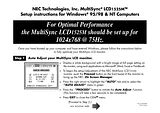 NEC LCD1525M Installation Instruction