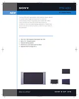 Sony pfm-42x1 Guia De Especificaciones