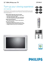 Philips 32" 100Hz Digital Scan Widescreen TV 32PW8620 Dépliant