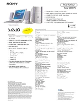 Sony PCV-RX742 Guia De Especificação