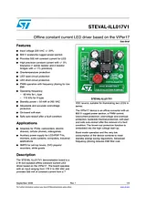STMicroelectronics VIPer17 Evaluation Board STEVAL-ILL017V1 STEVAL-ILL017V1 Fiche De Données