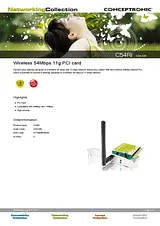 Conceptronic Wireless 54Mbps 11g PCI card C04-046 产品宣传页