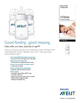 Philips AVENT Natural baby bottle SCF683/37 SCF683/37 ユーザーズマニュアル