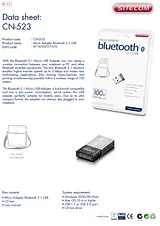 Sitecom Micro Adapter Bluetooth 2.1 USB CN-523 Fascicule