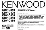 Kenwood KDV-C810 Guia Do Utilizador