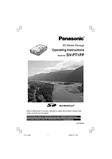Panasonic SV-PT1PP Benutzerhandbuch