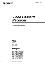 Sony SLV-SE700G Manual Do Utilizador