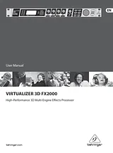 Behringer Virtualizer 3D FX2000 用户手册