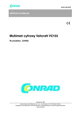 Voltcraft VC155 Digital-Multimeter, DMM, 2000 counts CAT III 600 V VC155 ユーザーズマニュアル