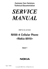 Nokia 8910 서비스 매뉴얼
