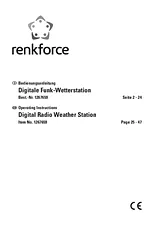Renkforce Digitale Funk-Wetterstation sw Wireless Weather Station E0303H2TPR Ficha De Dados