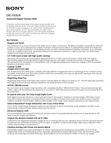 Sony DSCTX30/B Guia De Especificação