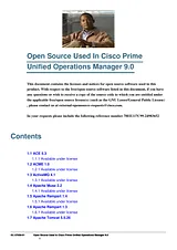 Cisco Cisco Prime Unified Operations Manager 9.0 ライセンス情報